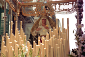 Semana Santa, Malaga/Spanien – Prozessionen: Tronos, Heiligenfiguren