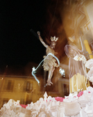 Semana Santa, Malaga/Spanien – Prozessionen: Tronos, Heiligenfiguren